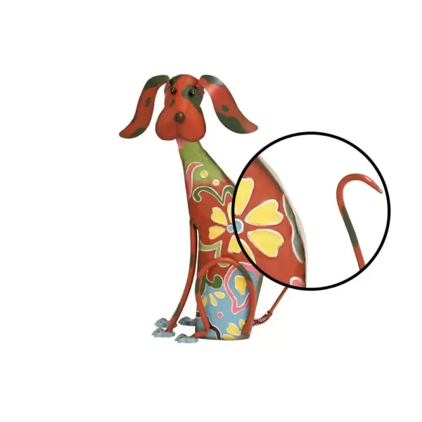 LITTON LANE Whimsical Dog Iron Sculpture