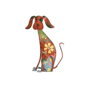 LITTON LANE Whimsical Dog Iron Sculpture