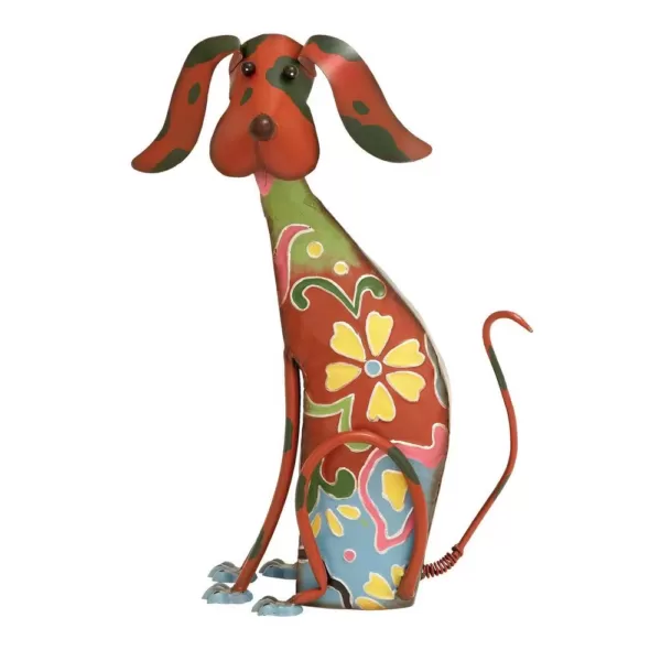 LITTON LANE Whimsical Dog Iron Sculpture