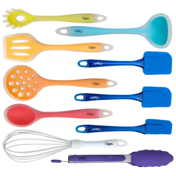 Ozeri 11-Piece All-In-One Silicone Utensil Set in Multicolor