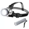 Stalwart 12 LED Head Lamp Plus 6 LED Flashlight Super Set