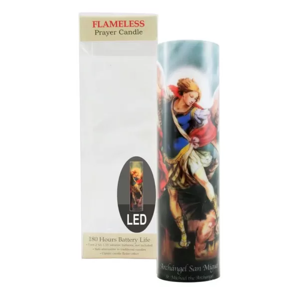 Stonebriar Collection 8 in. St. Michael LED Prayer Candle