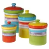 Certified International Mariachi Multi-size Multi-color Canister Set (4-Pieces)