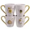 Certified International Bee Sweet 4-Piece Seasonal Multicolored Earthenware 22 oz. Mug Set (Service for 4)