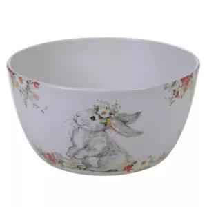 Certified International Sweet Bunny 10.75 in. Multicolored Earthenware Deep Bowl