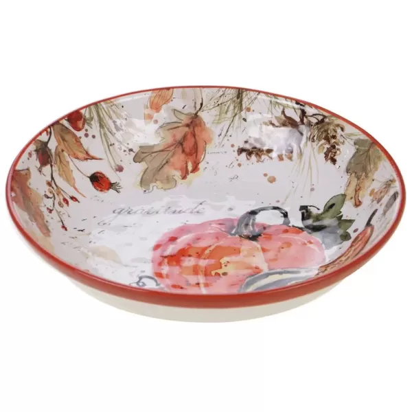 Certified International Harvest Splash Multi-Colored 13.25 in. Serving/Pasta Bowl