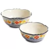 Gibson Home Luxembourg 8 in. and 10 in. 32 fl. oz. and 64 fl. oz. Multicolored Stoneware Serving Bowls (Set of 2)