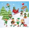 My Door Decor 7 ft. x 8 ft. Santa's Take off-Outdoor Holiday 2-Car Split Garage Door Decor Mural for Split Car Garage, 2-Graphic Kit