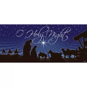 My Door Decor 7 ft. x 16 ft. Nativity O'Holy Night Christmas Garage Door Decor Mural for Double Car Garage