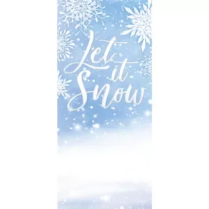 My Door Decor 36 in. x 80 in. Let It Snow-Christmas Front Door Decor Mural