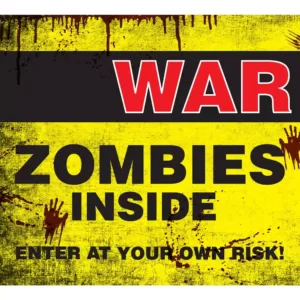 My Door Decor 7 ft. x 8 ft. Zombies Inside Halloween Garage Door Decor Mural for Split Car Garage