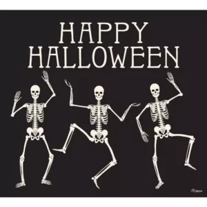 My Door Decor 7 ft. x 8 ft. Happy Halloween Skeletons Halloween Garage Door Decor Mural for Single Car Garage