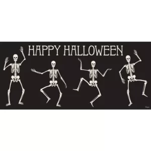 My Door Decor 7 ft. x 16 ft. Happy Halloween Skeletons Garage Door Decor Mural for Double Car Garage Car Garage