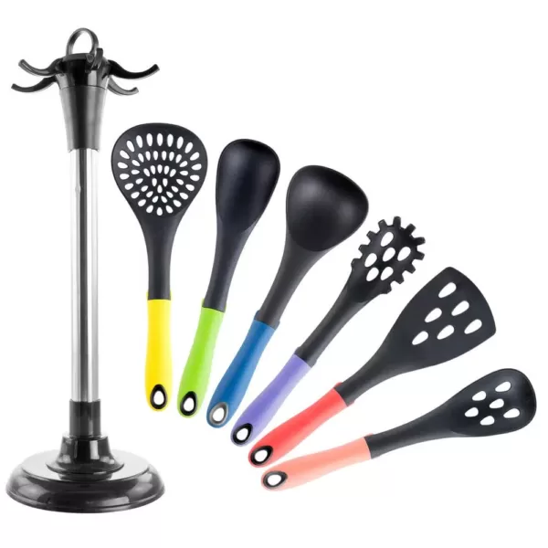 MegaChef Assorted Color Nylon Cooking Utensils (Set of 7)