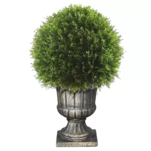 National Tree Company 27 in. Upright Juniper Ball Topiary Tree in a Decorative Urn