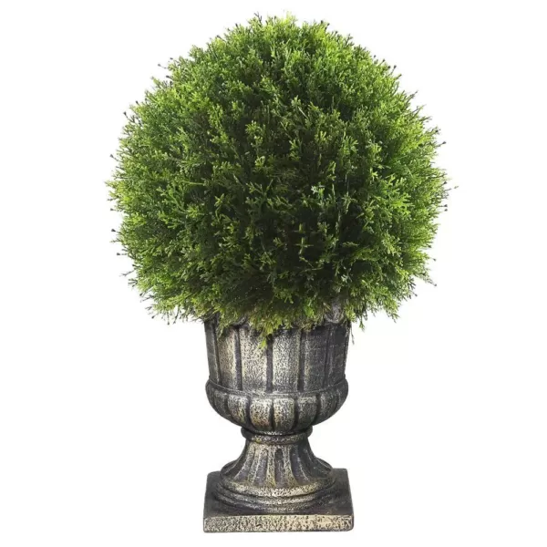 National Tree Company 27 in. Upright Juniper Ball Topiary Tree in a Decorative Urn