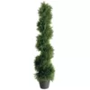 National Tree Company 4 ft. Upright Juniper Slim Spiral Tree with Artificial Natural Trunk in Green Round Growers Pot