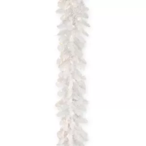 National Tree Company 9 ft. Dunhill White Fir Garland with Clear Lights