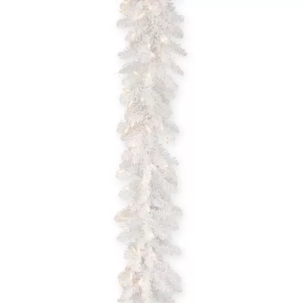 National Tree Company 9 ft. Dunhill White Fir Garland with Clear Lights