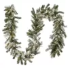 National Tree Company 9 ft. Snowy Sheffield Spruce Garland with Battery Operated LED Lights