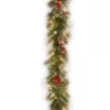 National Tree Company 9 ft. Wintry Berry Garland with Clear Lights