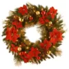 National Tree Company Decorative Collection Home Spun 36 in. Artificial Wreath with Clear Lights