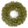 National Tree Company 24 in. North Valley Spruce Artificial Wreath with Clear Lights