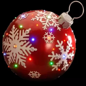 National Tree Company 18 in. Pre-Lit Ball Ornament Decoration