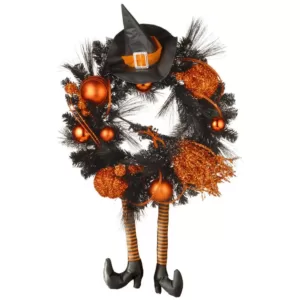 National Tree Company 24 in. Halloween Witch Wreath