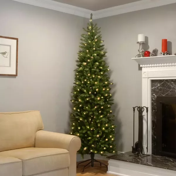 National Tree Company 9 ft. Kingswood Fir Pencil Artificial Christmas Tree with Clear Lights