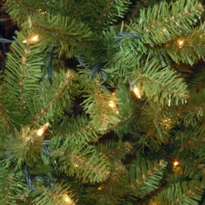 National Tree Company 7 ft. PowerConnect Kingswood Fir Slim Artificial Christmas Tree with Dual Color LED Lights