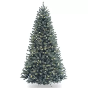 National Tree Company 7 ft. North Valley Spruce Blue Hinged Tree with 550 Clear Lights