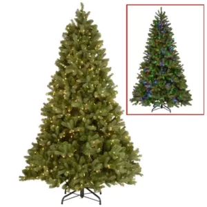 National Tree Company 10 ft. Downswept Douglas Fir Artificial Christmas Tree with Dual Color LED Lights