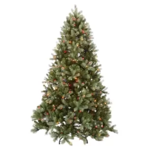 National Tree Company 7.5 ft. Feel-Real Downswept Douglas Fir Hinged Tree with 750 Multi-Color Lights