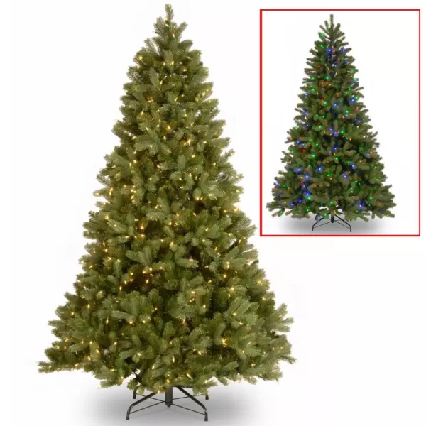 National Tree Company 7.5 ft. Downswept Douglas Fir Artificial Christmas Tree with Dual Color LED Lights