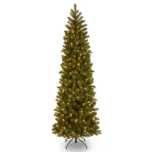 National Tree Company 6.5 ft. Downswept Douglas Slim Fir Artificial Christmas Tree with Clear Lights