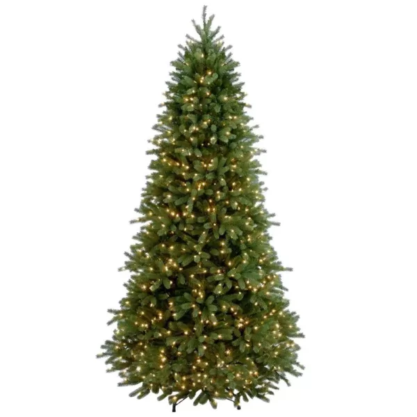 National Tree Company 7-1/2 ft. Feel Real Jersey Fraser Slim Fir Hinged Artificial Christmas Tree with 800 Clear Lights