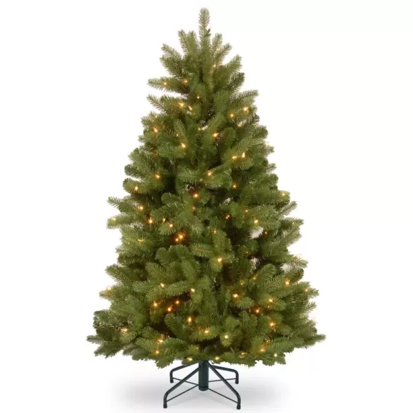 National Tree Company 4-1/2 ft. Feel Real Newberry Spruce Hinged Tree with 450 Dual Color LED Lights