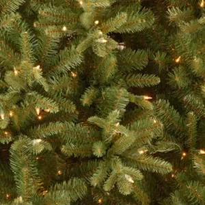 National Tree Company 9 ft. Feel Real Tiffany Fir Slim Hinged Artificial Christmas Tree with 800 Clear Lights