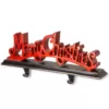 National Tree Company 18 in. Polyresin Merry Christmas Red Decor includes Base and Hooks