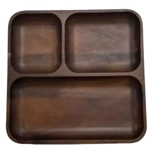 BergHOFF Acacia 10 in. x 10 in. x 1 in.  Brown Wooden Tray