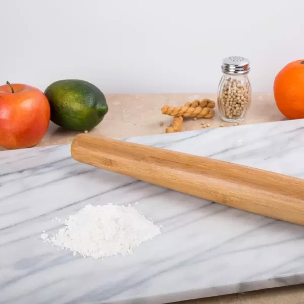 Creative Home Exotic Bamboo Tapered Solid Rolling Pin for Baking Pizza Pie Pastry Dough