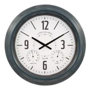 La Crosse Technology 18 In. Hamilton Indoor/Outdoor Metal Analog Quartz Clock