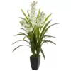 Nearly Natural Indoor 45 in. Cymbidium Orchid Artificial Plant