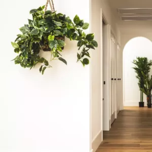 Nearly Natural Pothos Hanging Basket Silk Plant