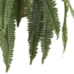 Nearly Natural Large Artificial Boston Fern Hanging Basket