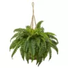 Nearly Natural 33 in. Boston Fern Hanging Basket