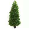 Nearly Natural Indoor/Outdoor 5ft. Bay Leaf Cone Topiary Artificial Tree