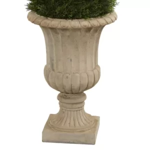 Nearly Natural Indoor/Outdoor 5 Ft. Double Pond Cypress Artificial Spiral Topiary Tree in Urn UV Resistant