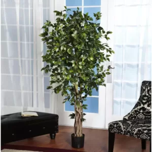 Nearly Natural 6 ft. Multi-Trunk Silk Ficus Tree